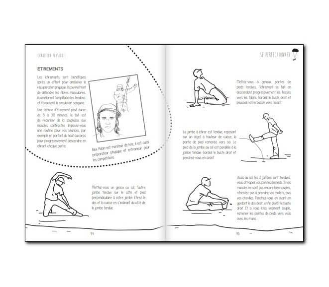 Se perfectionner, condition physique et étirements spécifiques kite